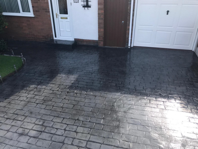 New Pattern Imprinted Concrete Driveway on the Wirral